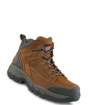 Red Wing 5-inch CSA Safety Toe Men's Hiking Boots Brown | ZA 267YXF